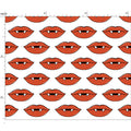 Red Vampire Lips Fabric Printing