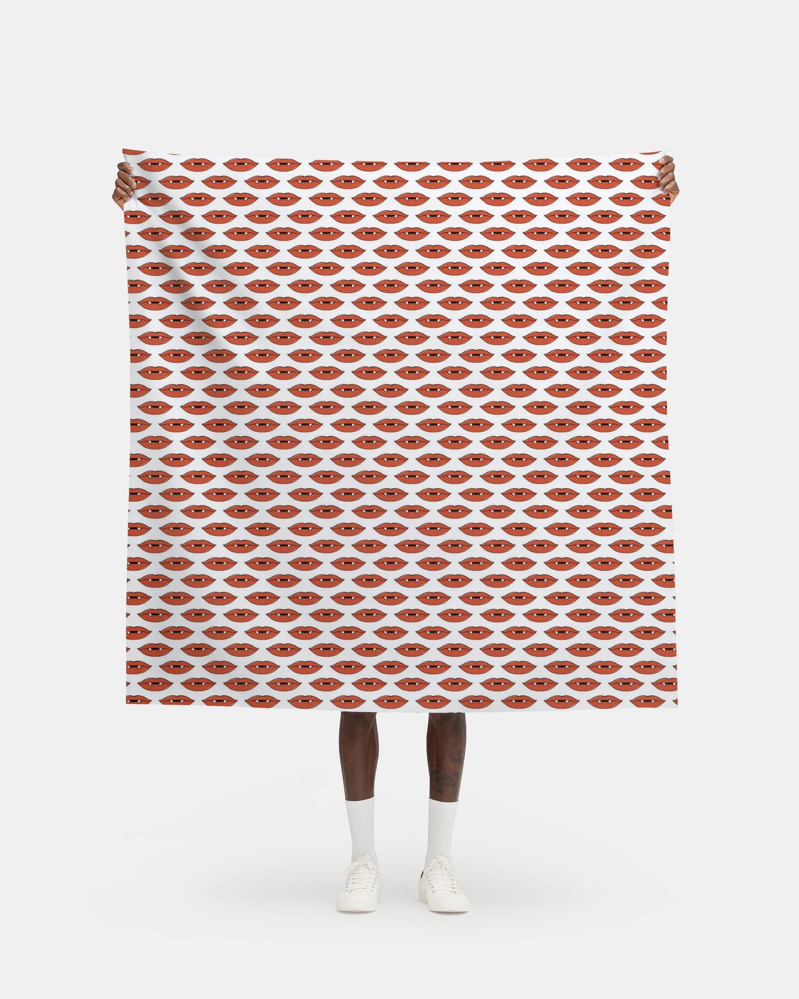 Red Vampire Lips Fabric Printing