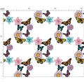 Colorful Butterflies Fabric Printing