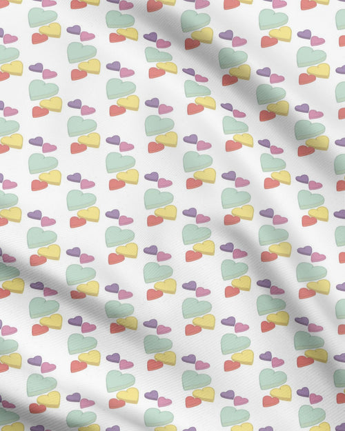 Candy Hearts Fabric Printing
