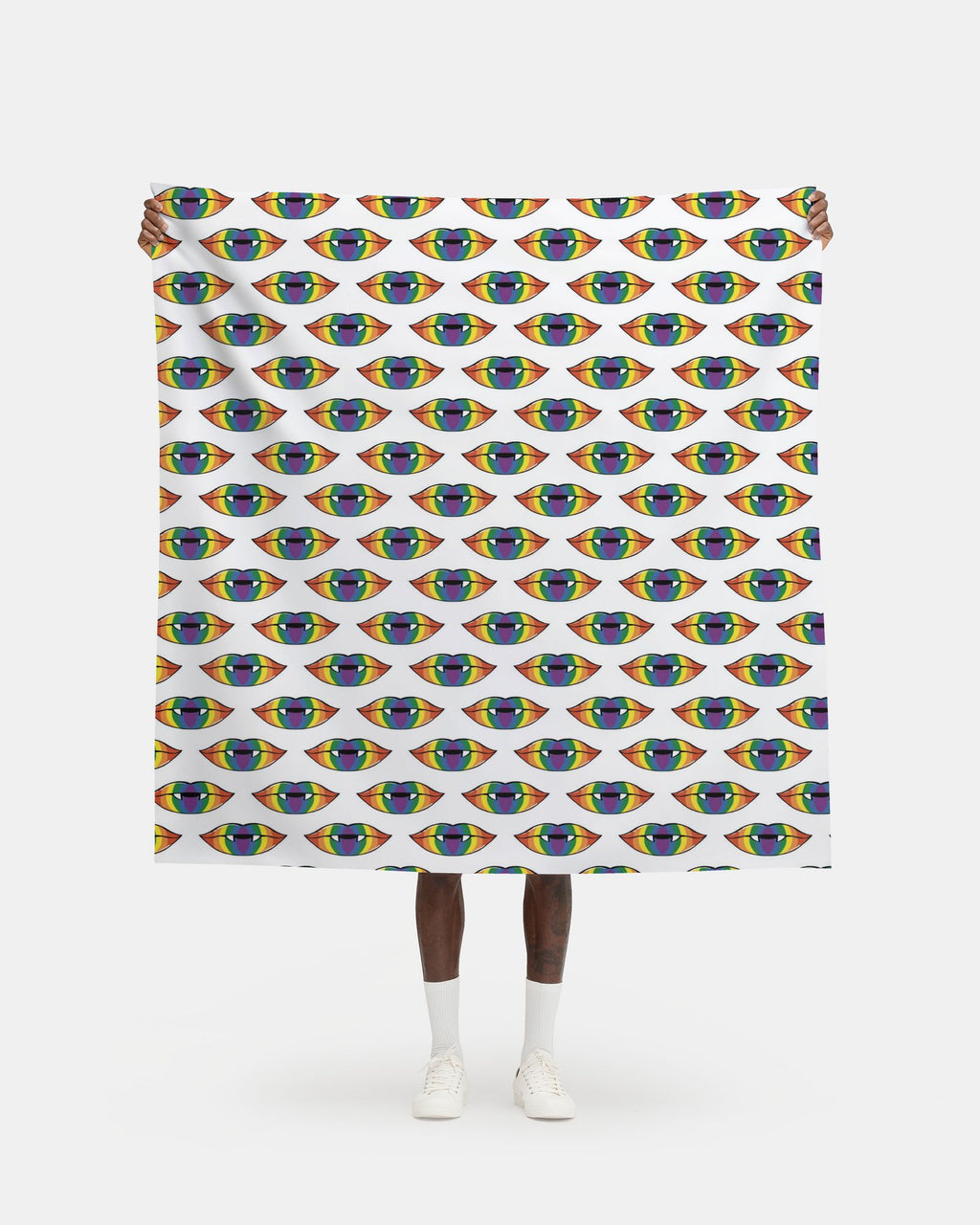 Rainbow Vampire Lips Fabric Printing