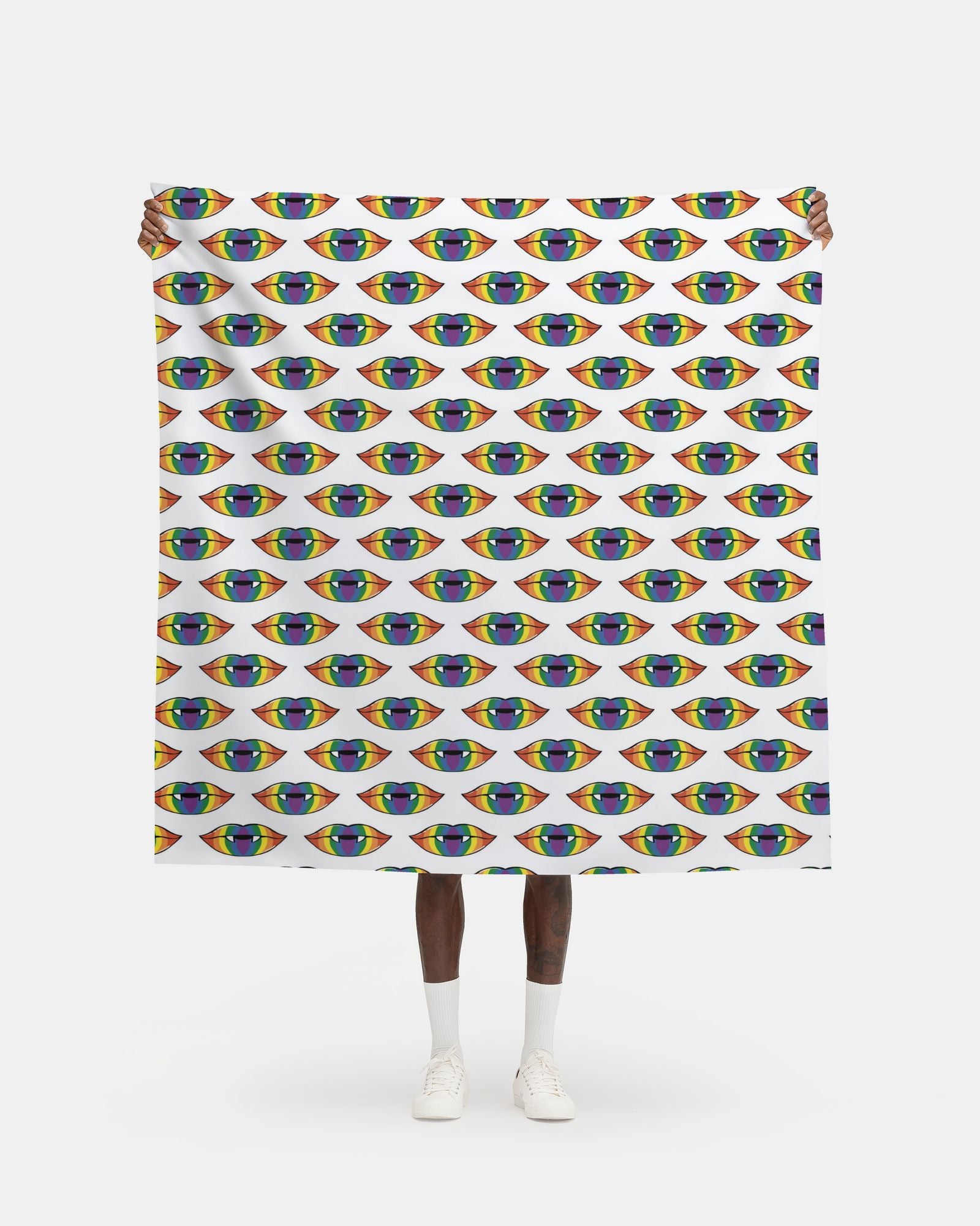 Rainbow Vampire Lips Fabric Printing