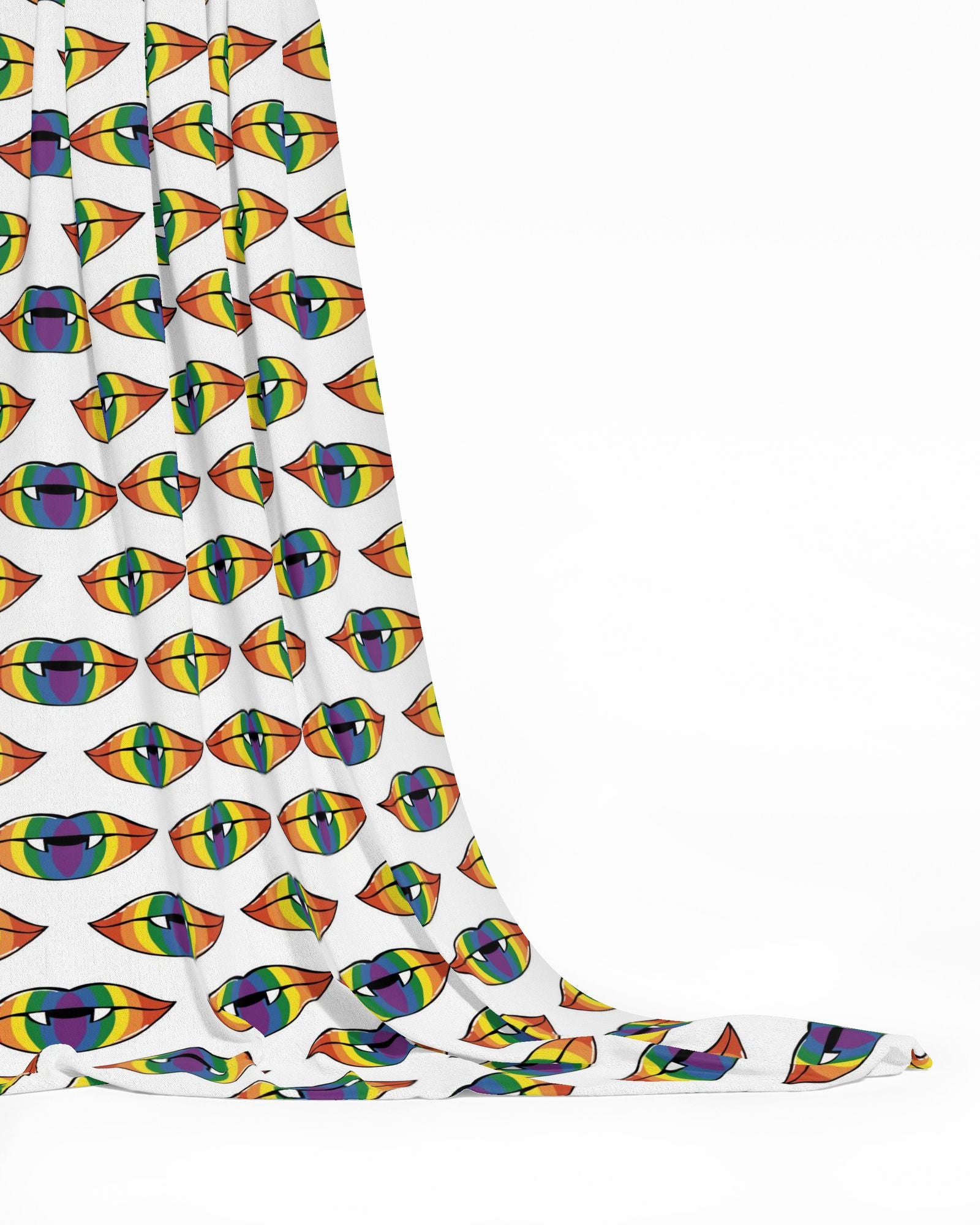 Rainbow Vampire Lips Fabric Printing