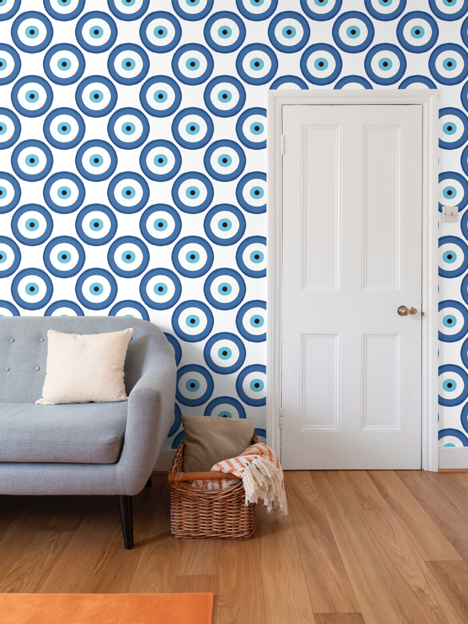 Evil Eye Repeat Pattern Wallpaper