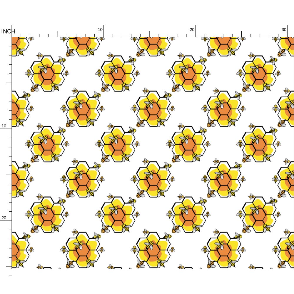 Honeycomb Bees Fabric
